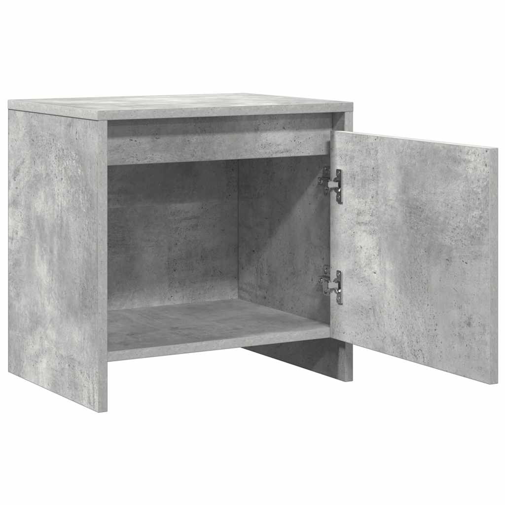 Nachttische 2 Stk. Betongrau 45x34x44,5 cm Holzwerkstoff
