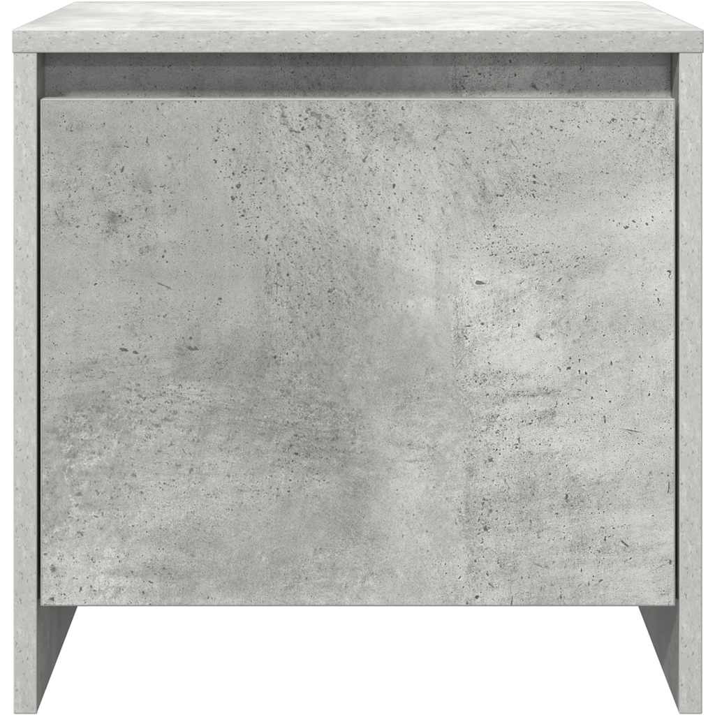 Nachttische 2 Stk. Betongrau 45x34x44,5 cm Holzwerkstoff