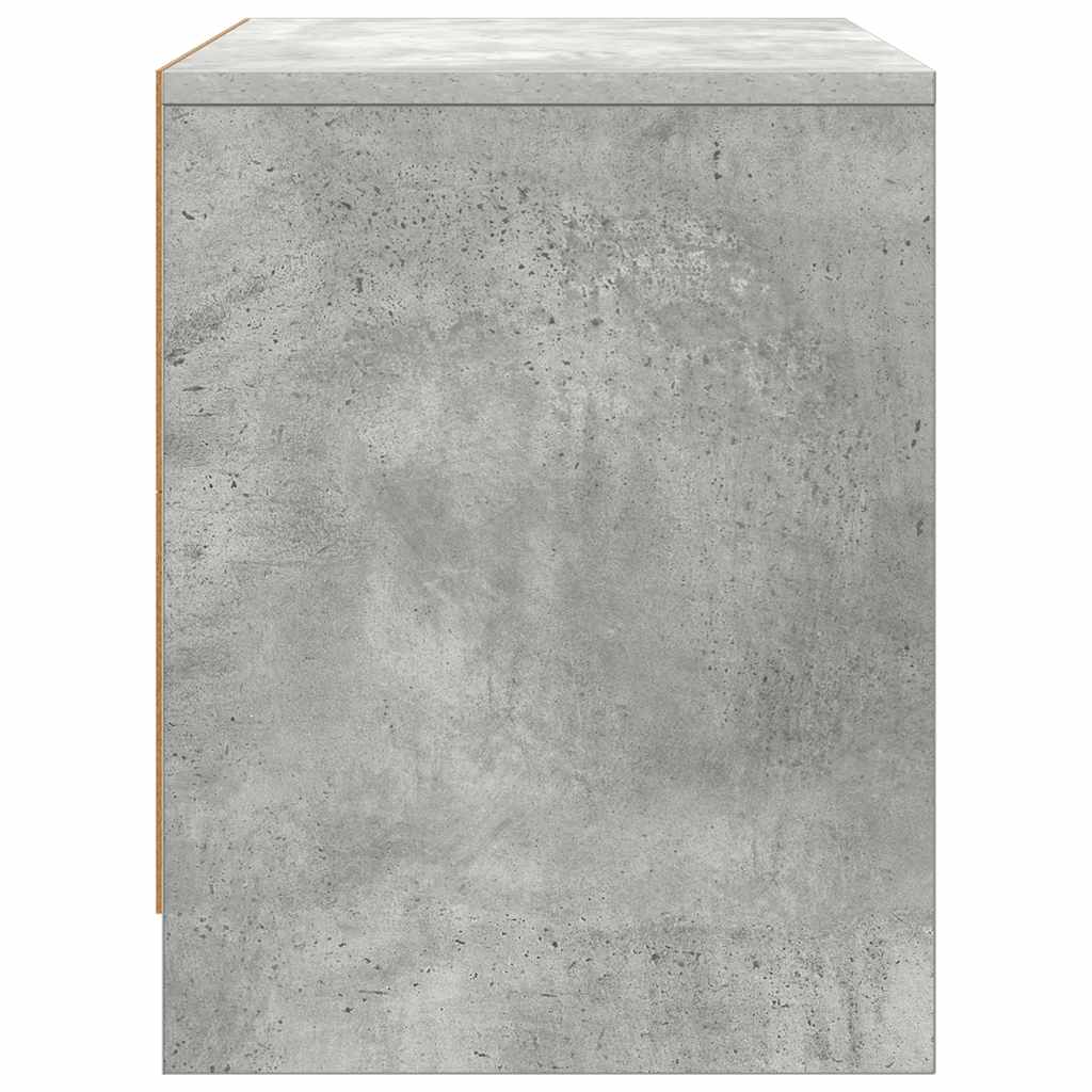 Nachttische 2 Stk. Betongrau 45x34x44,5 cm Holzwerkstoff
