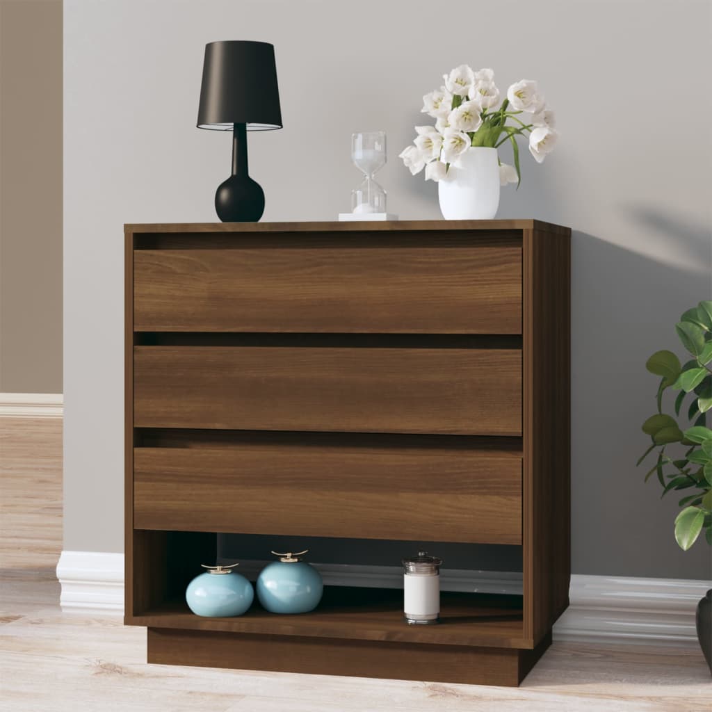 Sideboard Braun Eichen-Optik 70x41x75 cm Holzwerkstoff