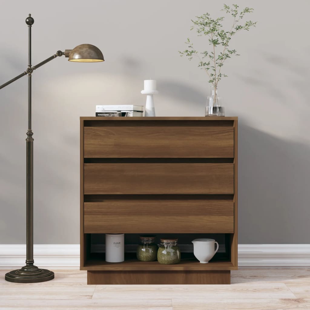 Sideboard Braun Eichen-Optik 70x41x75 cm Holzwerkstoff