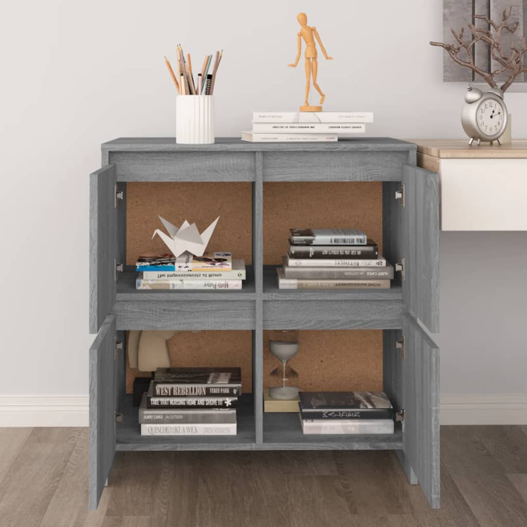 Sideboard Grau Sonoma 70x41x75 cm Holzwerkstoff
