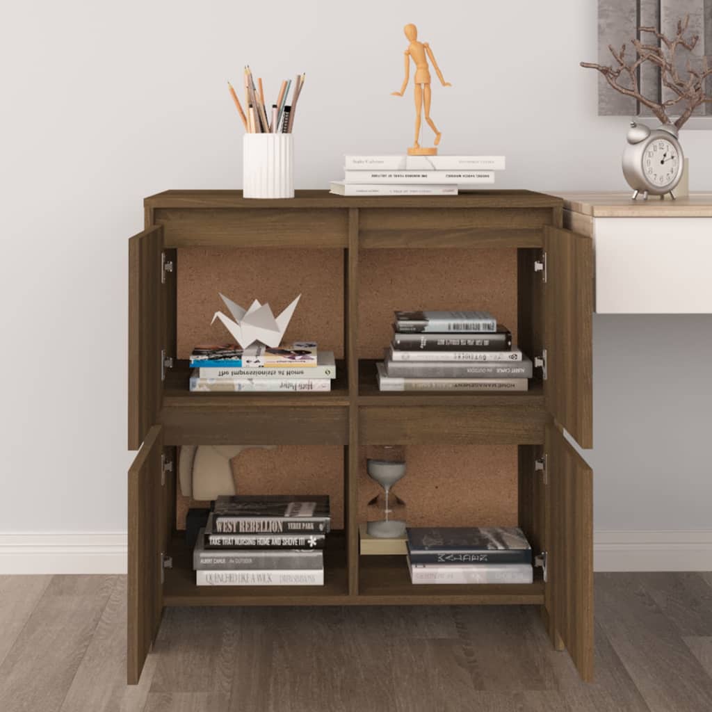 Sideboard Braun Eichen-Optik 70x41x75 cm Holzwerkstoff