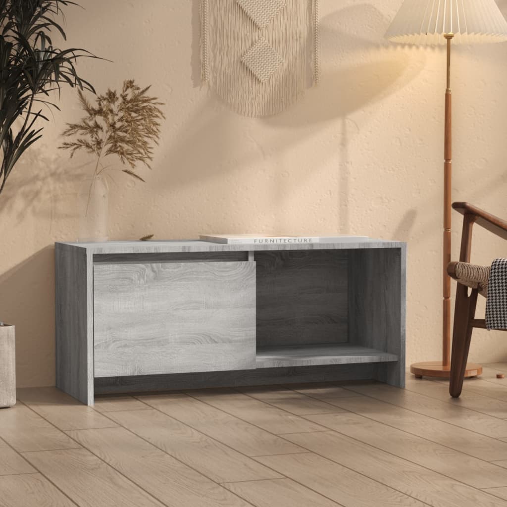 TV-Schrank Grau Sonoma 90x35x40 cm Holzwerkstoff