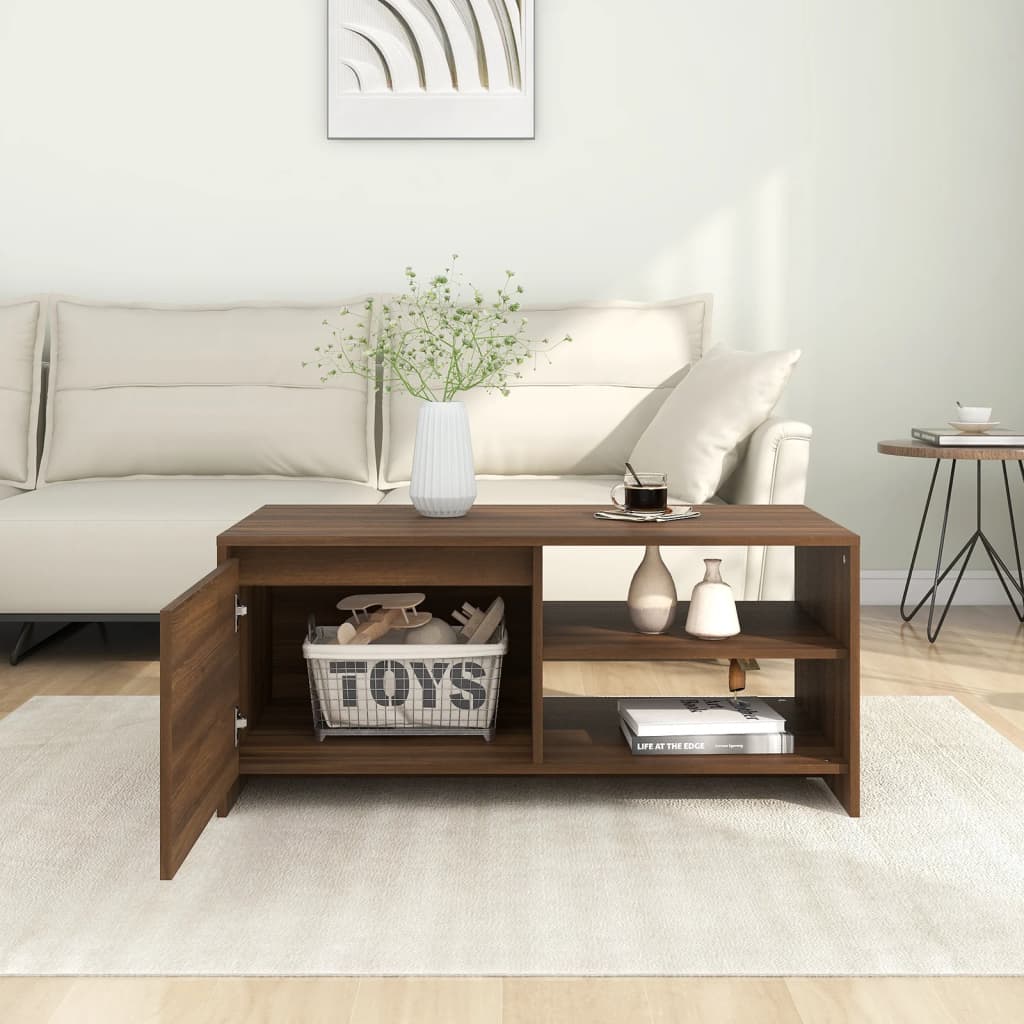 Couchtisch Braun Eichen-Optik 102x50x45 cm Holzwerkstoff