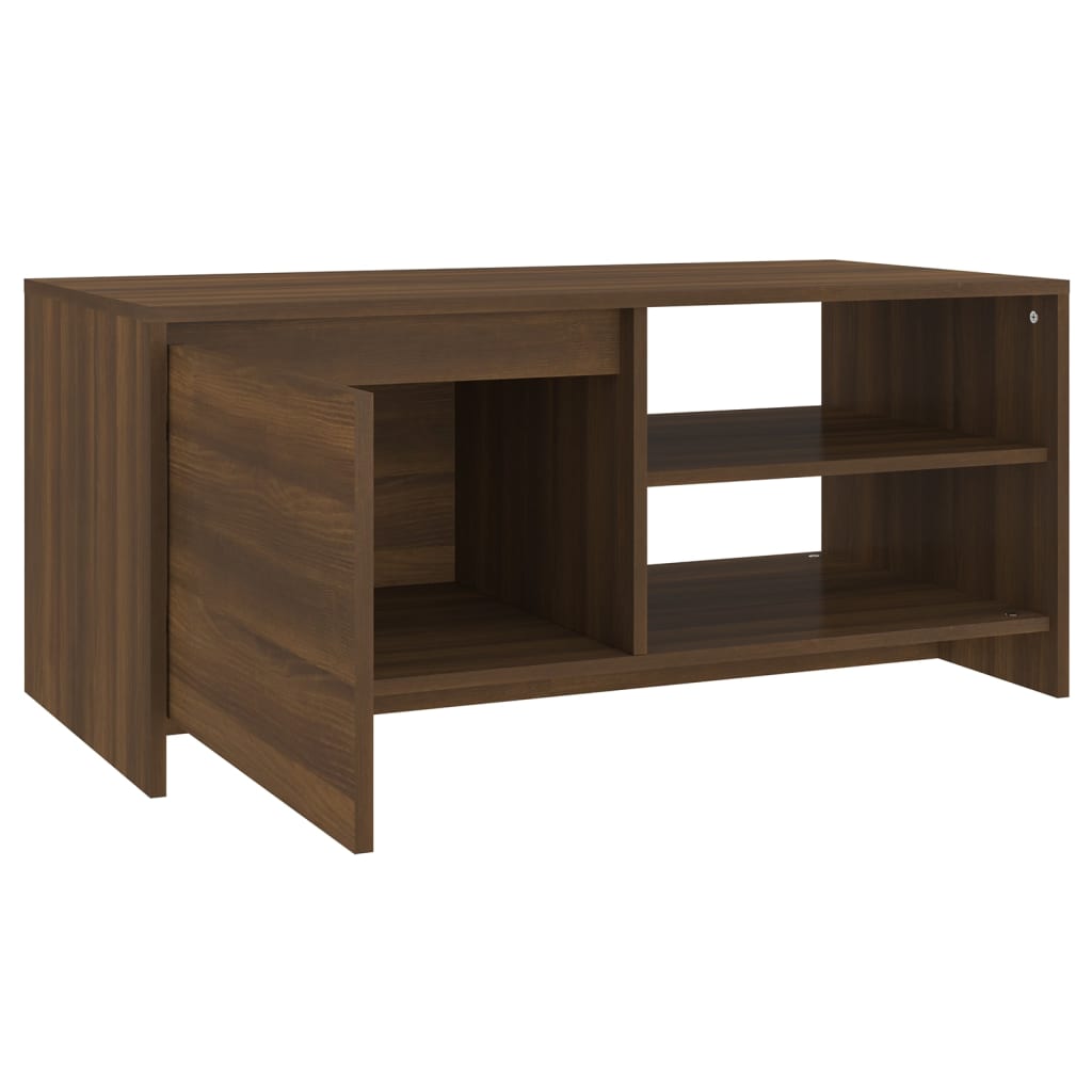 Couchtisch Braun Eichen-Optik 102x50x45 cm Holzwerkstoff