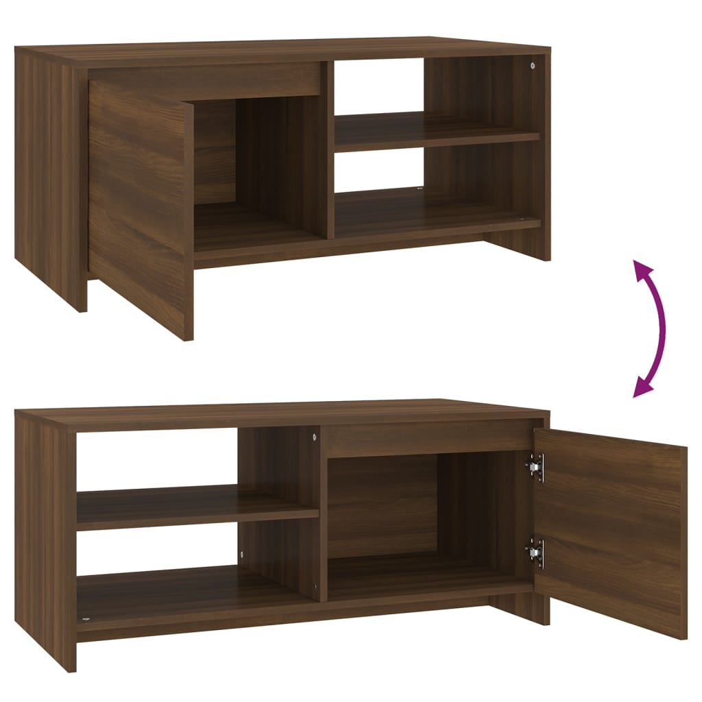 Couchtisch Braun Eichen-Optik 102x50x45 cm Holzwerkstoff