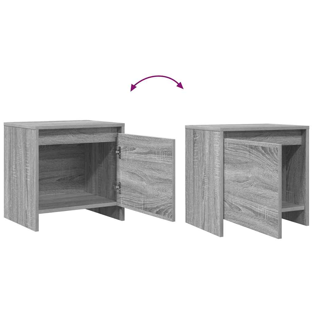 Nachttisch Grau Sonoma 45x34x44,5 cm Holzwerkstoff