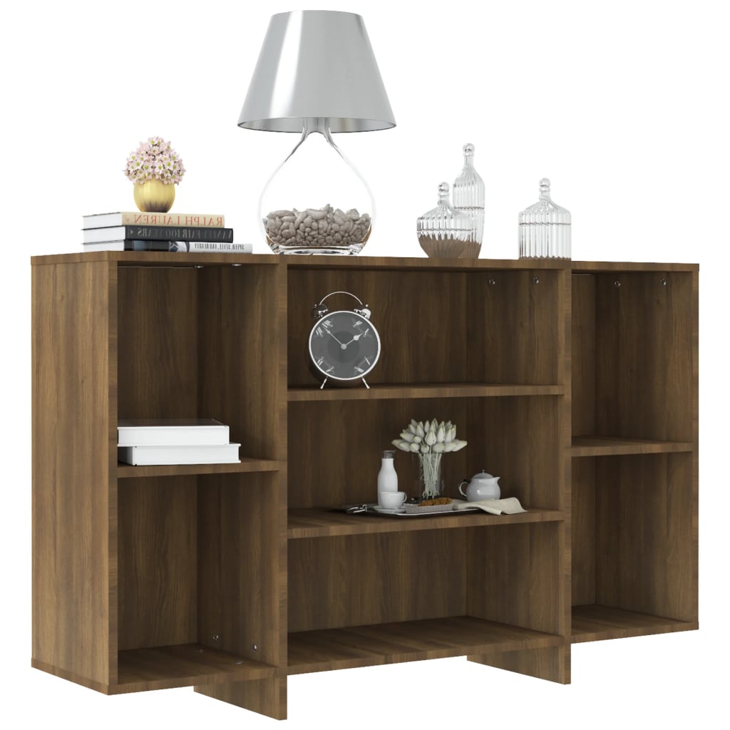 Sideboard Braun Eichen-Optik 120x30x75 cm Holzwerkstoff