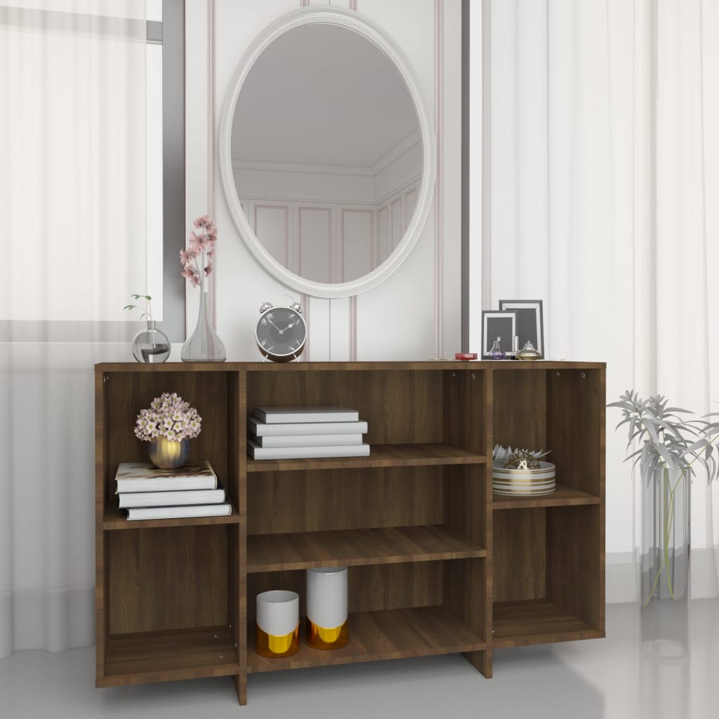 Sideboard Braun Eichen-Optik 120x30x75 cm Holzwerkstoff