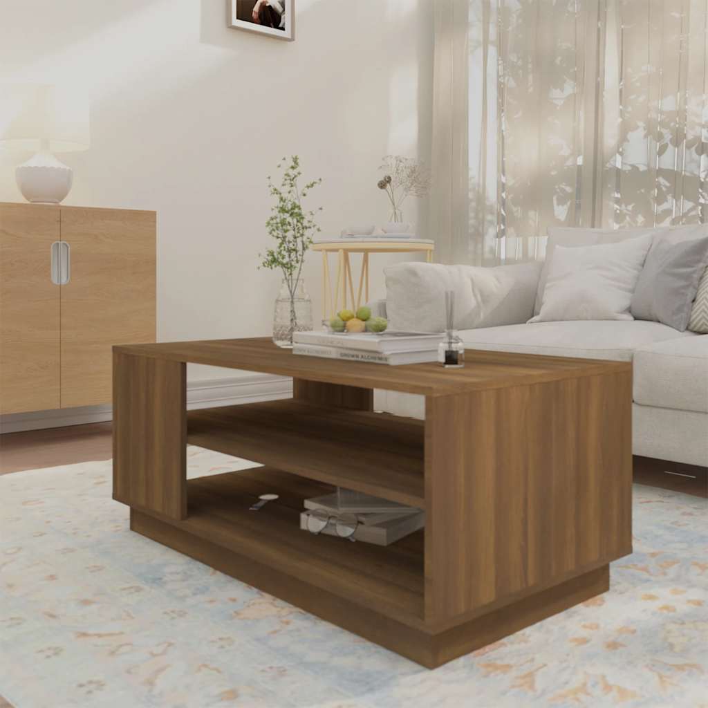 Couchtisch Braun Eichen-Optik 102x55x43 cm Holzwerkstoff