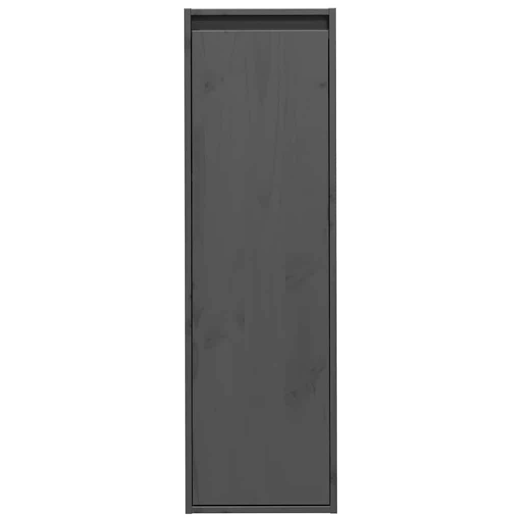 Wandschränke 2 Stk. Grau 30x30x100 cm Massivholz Kiefer