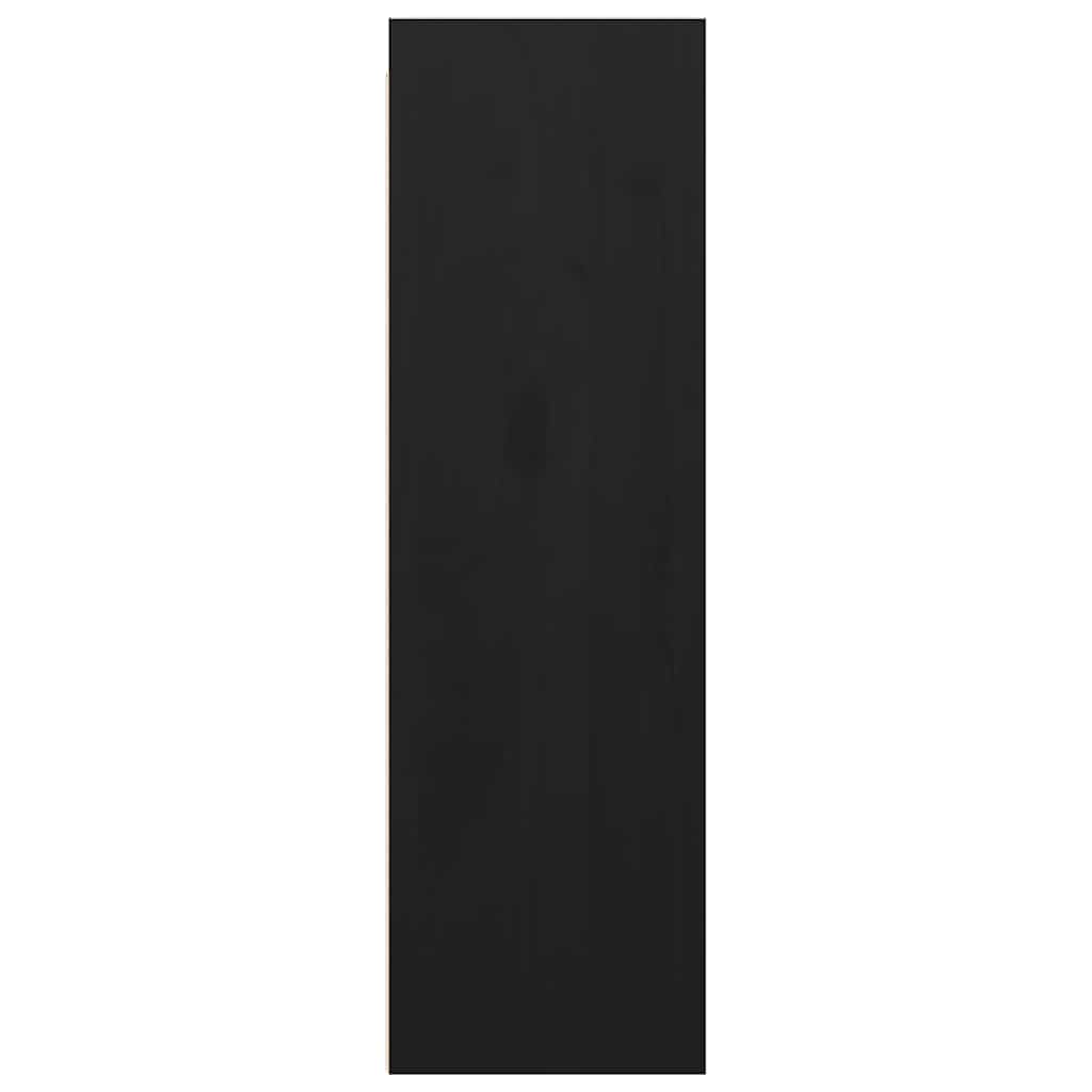 Wandschränke 2 Stk. Schwarz 30x30x100 cm Massivholz Kiefer