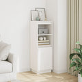 Highboard Weiß 37x34x110 cm Massivholz Kiefer