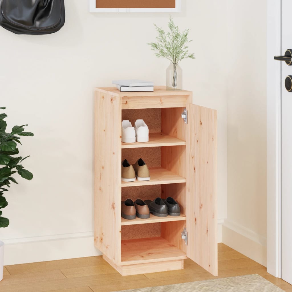 Schuhschrank 35x35x80 cm Massivholz Kiefer