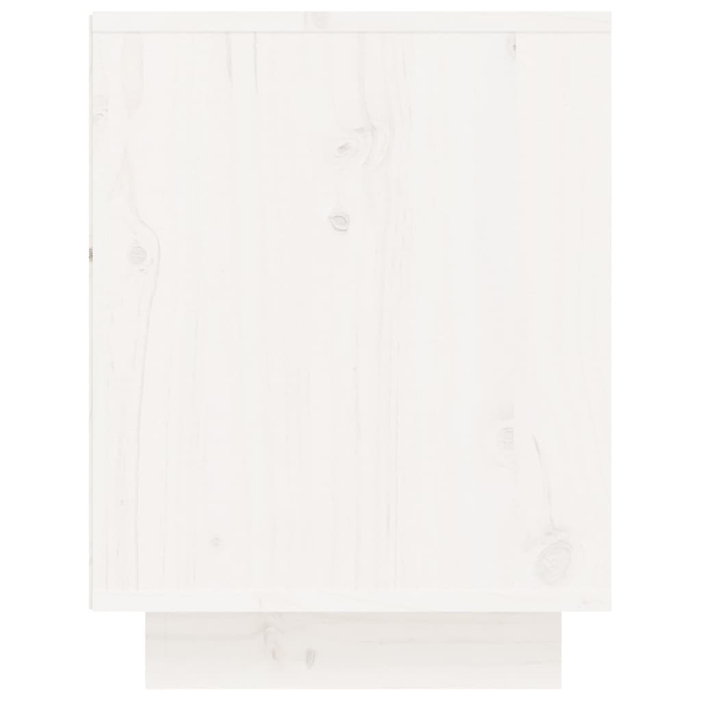 Schuhschrank Weiß 60x34x45 cm Massivholz Kiefer