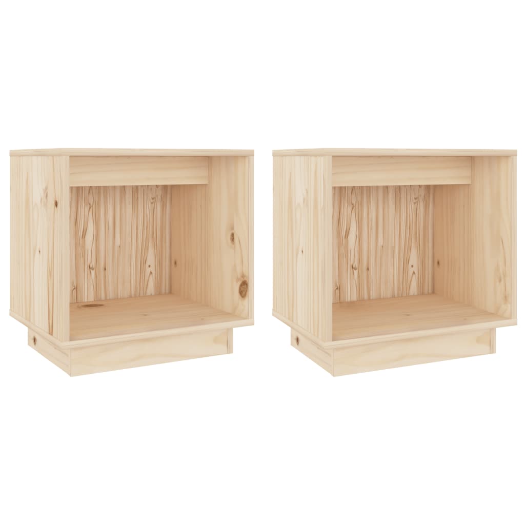 Nachttische 2 Stk. 40x30x40 cm Massivholz Kiefer