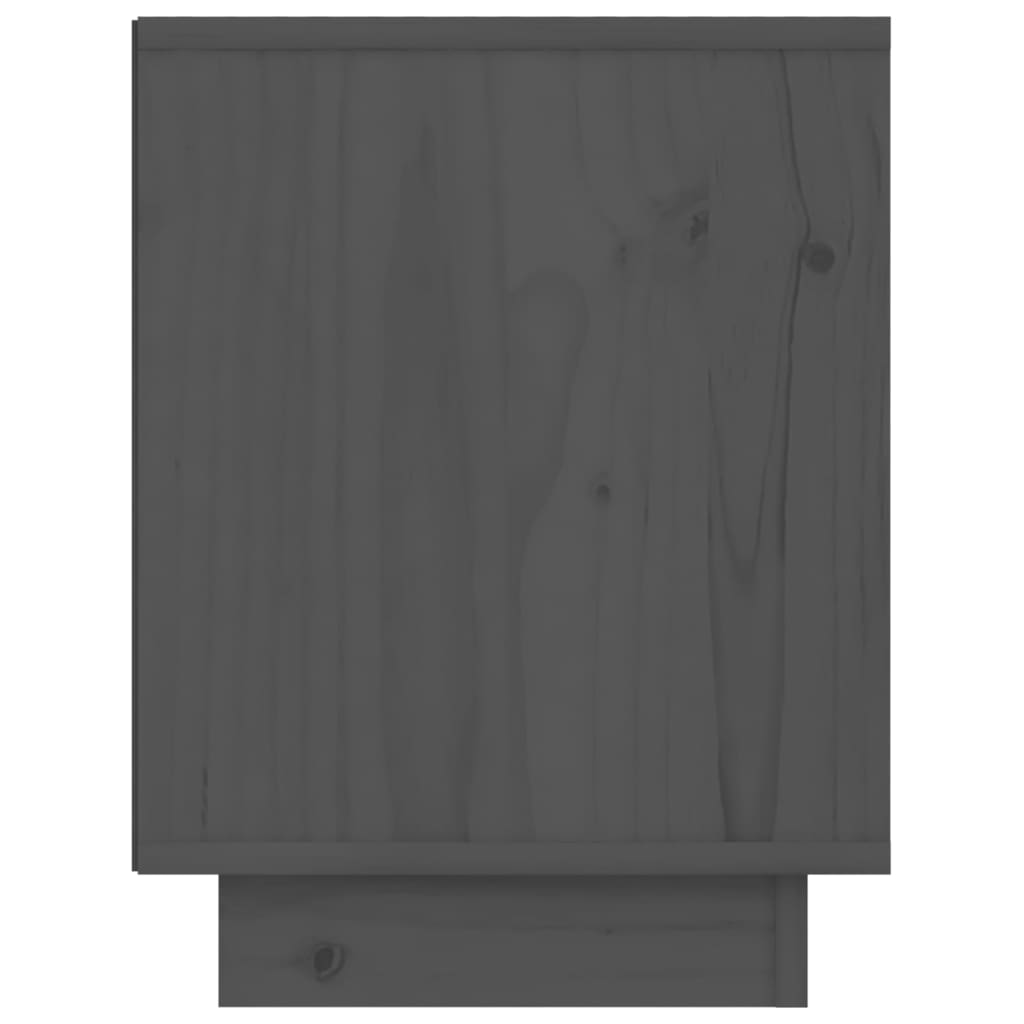 Nachttische 2 Stk. Grau 40x30x40 cm Massivholz Kiefer