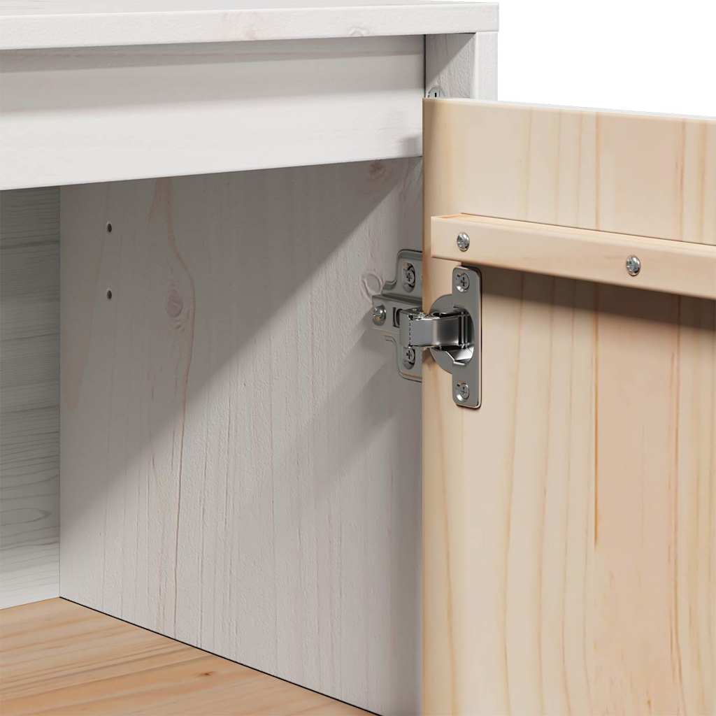 Sideboard Weiß 31,5x34x75 cm Massivholz Kiefer