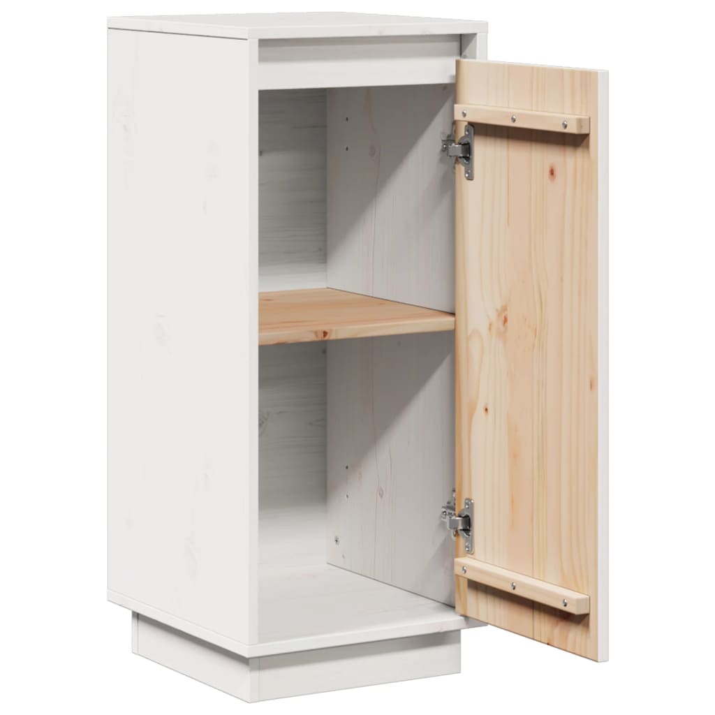 Sideboards 2 Stk. Weiß 31,5x34x75 cm Massivholz Kiefer