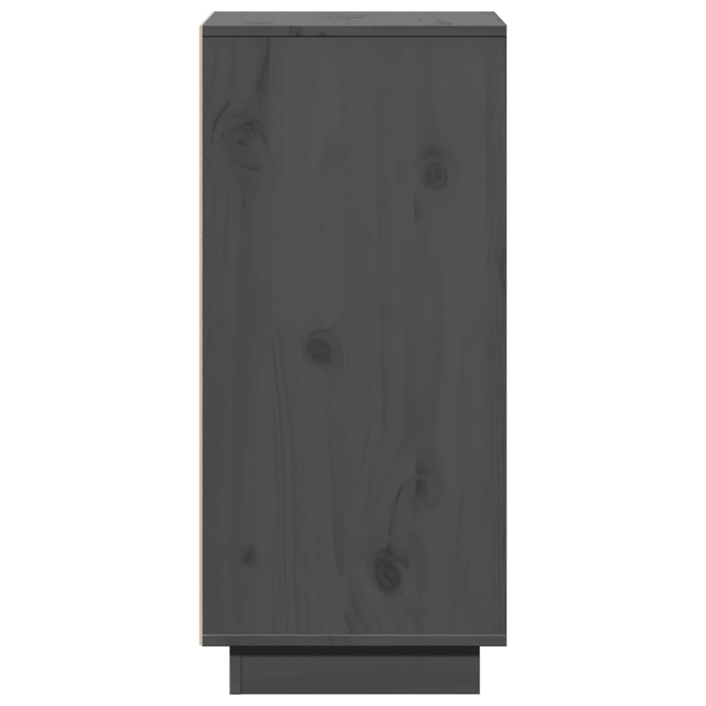 Sideboards 2 Stk. Grau 31,5x34x75 cm Massivholz Kiefer