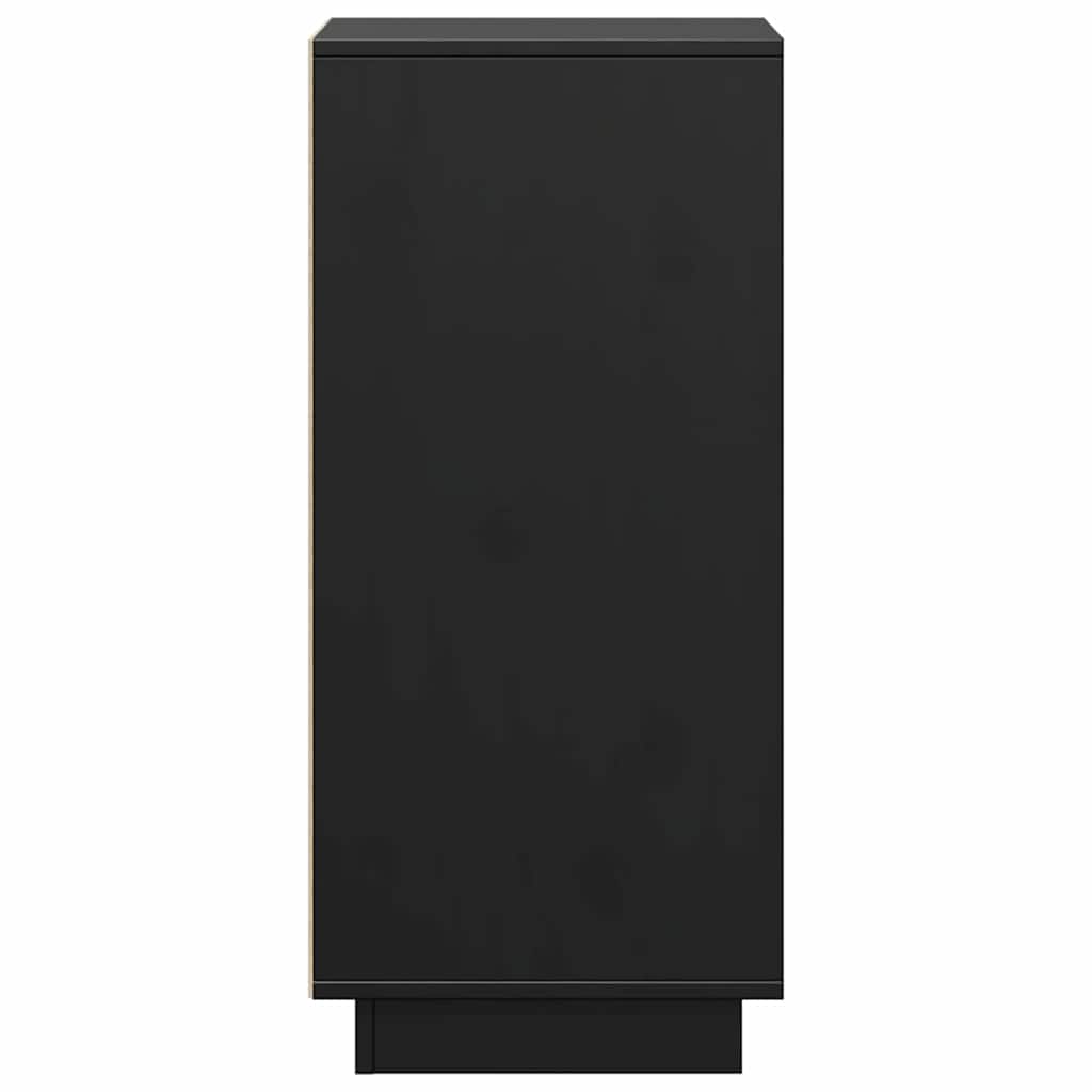 Sideboards 2 Stk. Schwarz 31,5x34x75 cm Massivholz Kiefer