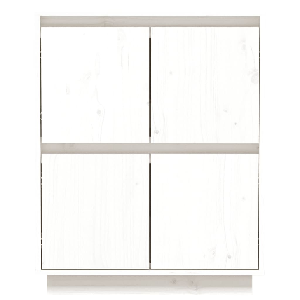 Sideboard Weiß 60x34x75 cm Massivholz Kiefer