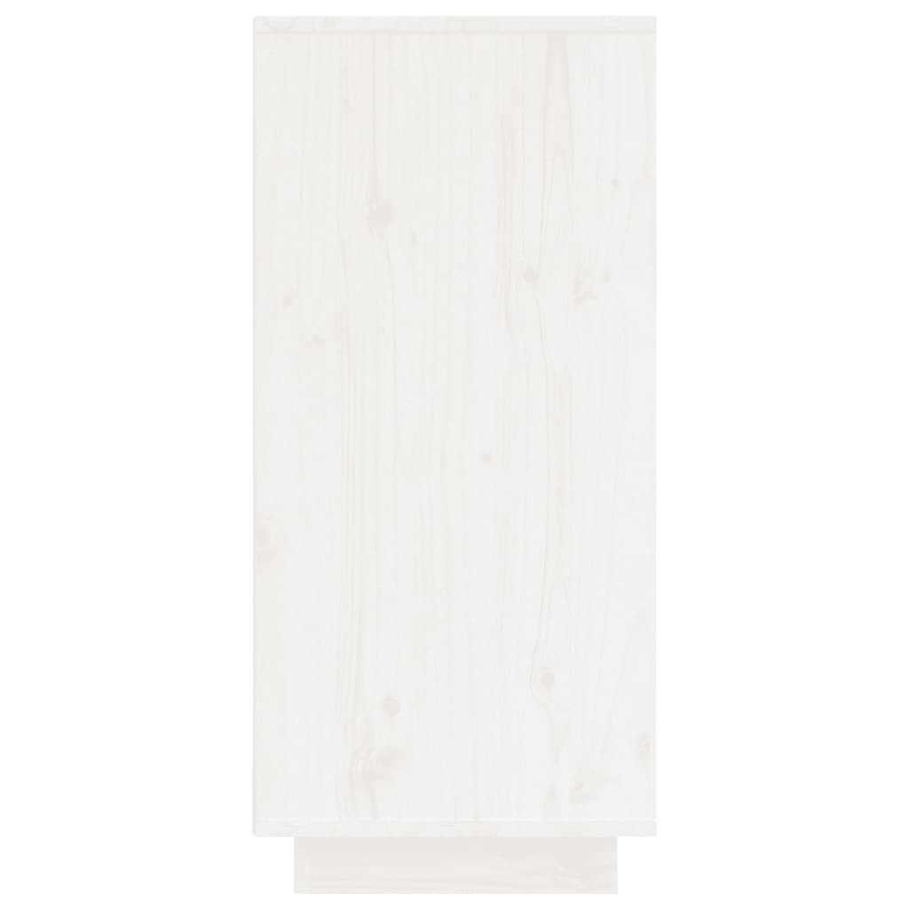 Sideboard Weiß 60x34x75 cm Massivholz Kiefer