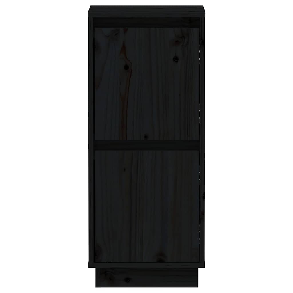 Sideboards 2 Stk. Schwarz 31,5x34x75 cm Massivholz Kiefer