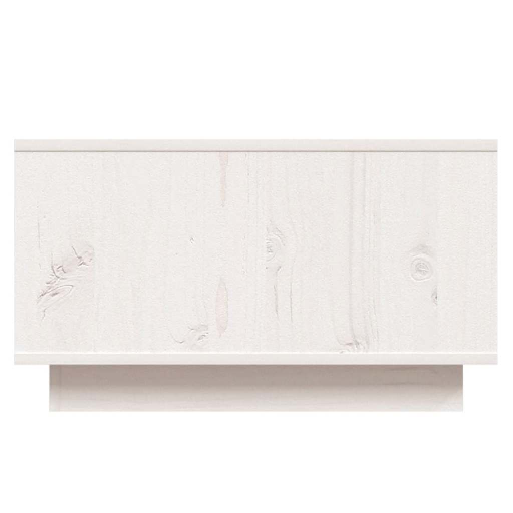 Couchtisch Weiß 55x56x32 cm Massivholz Kiefer