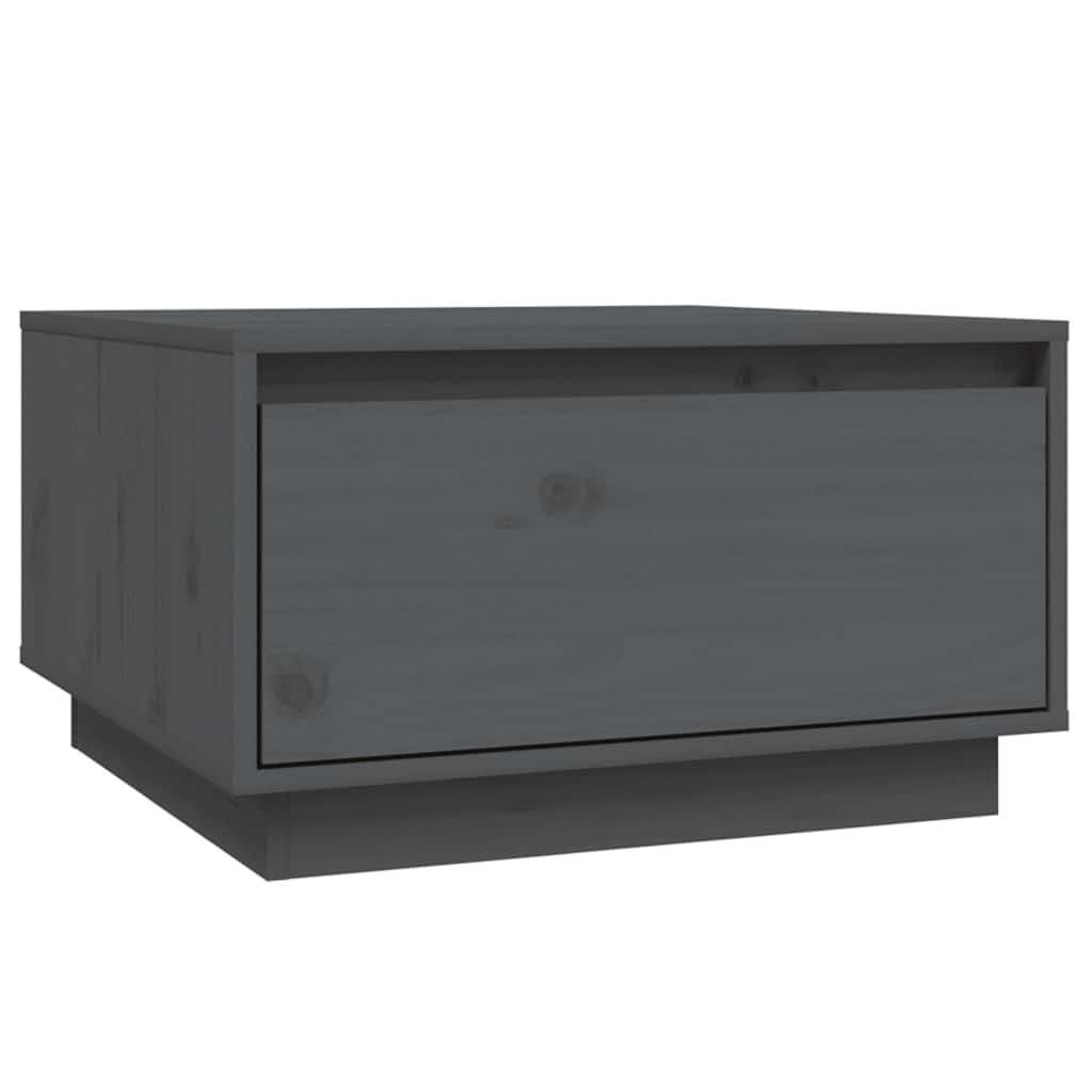 Couchtisch Grau 55x56x32 cm Massivholz Kiefer