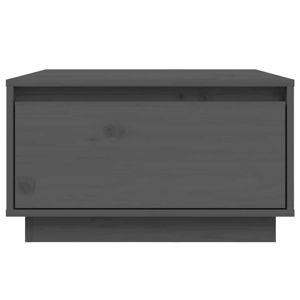 Couchtisch Grau 55x56x32 cm Massivholz Kiefer