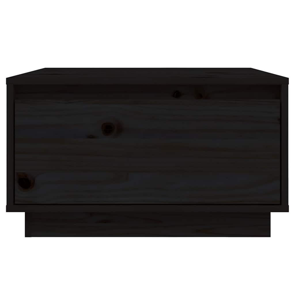 Couchtisch Schwarz 55x56x32 cm Massivholz Kiefer