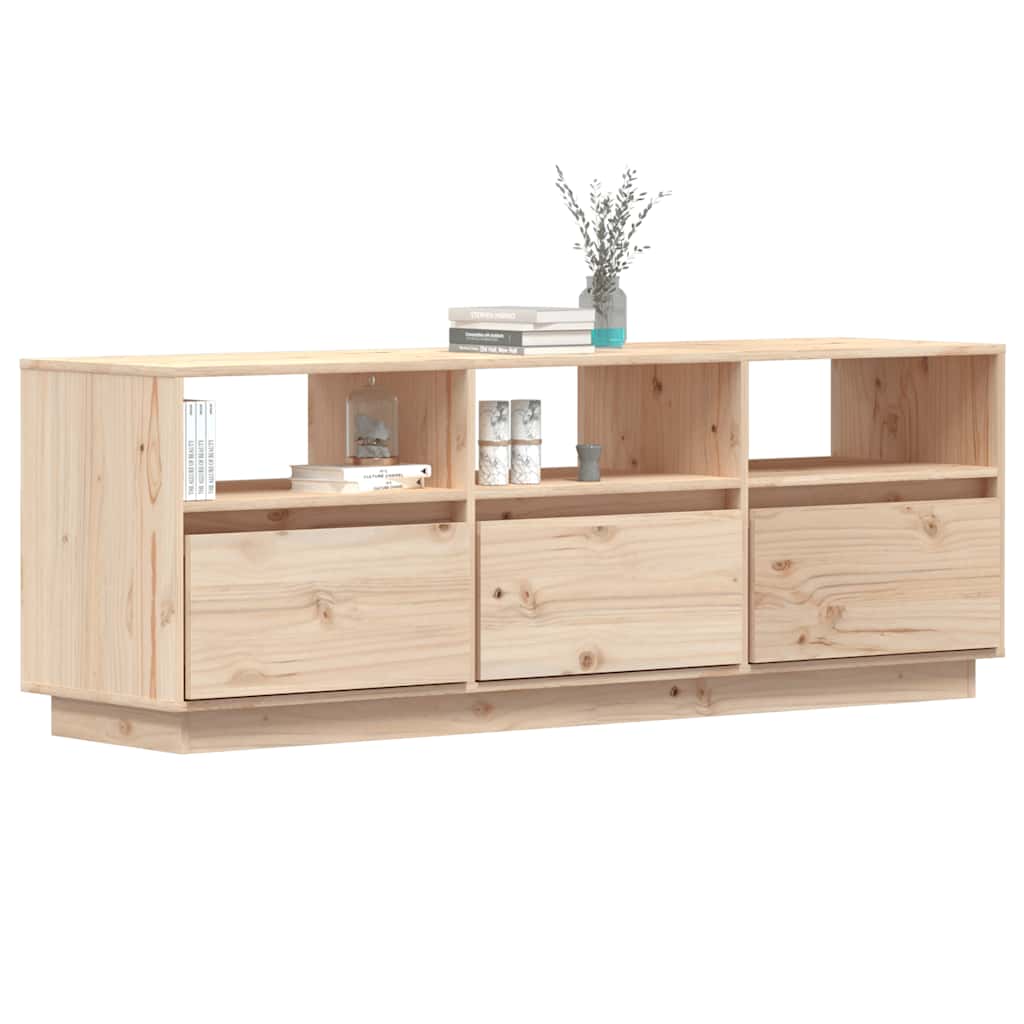 TV-Schrank 140x37x50 cm Massivholz Kiefer
