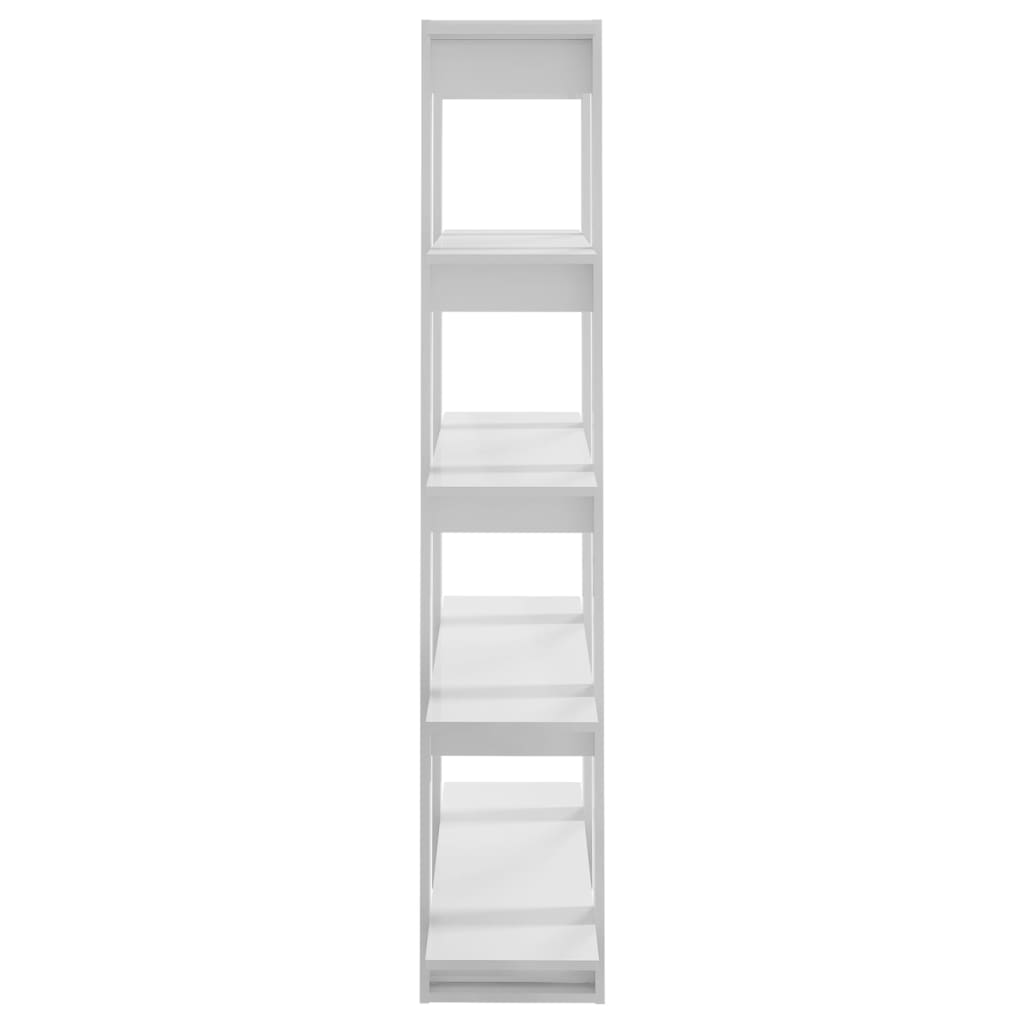 Bücherregal/Raumteiler Hochglanz-Weiß 100x30x160 cm