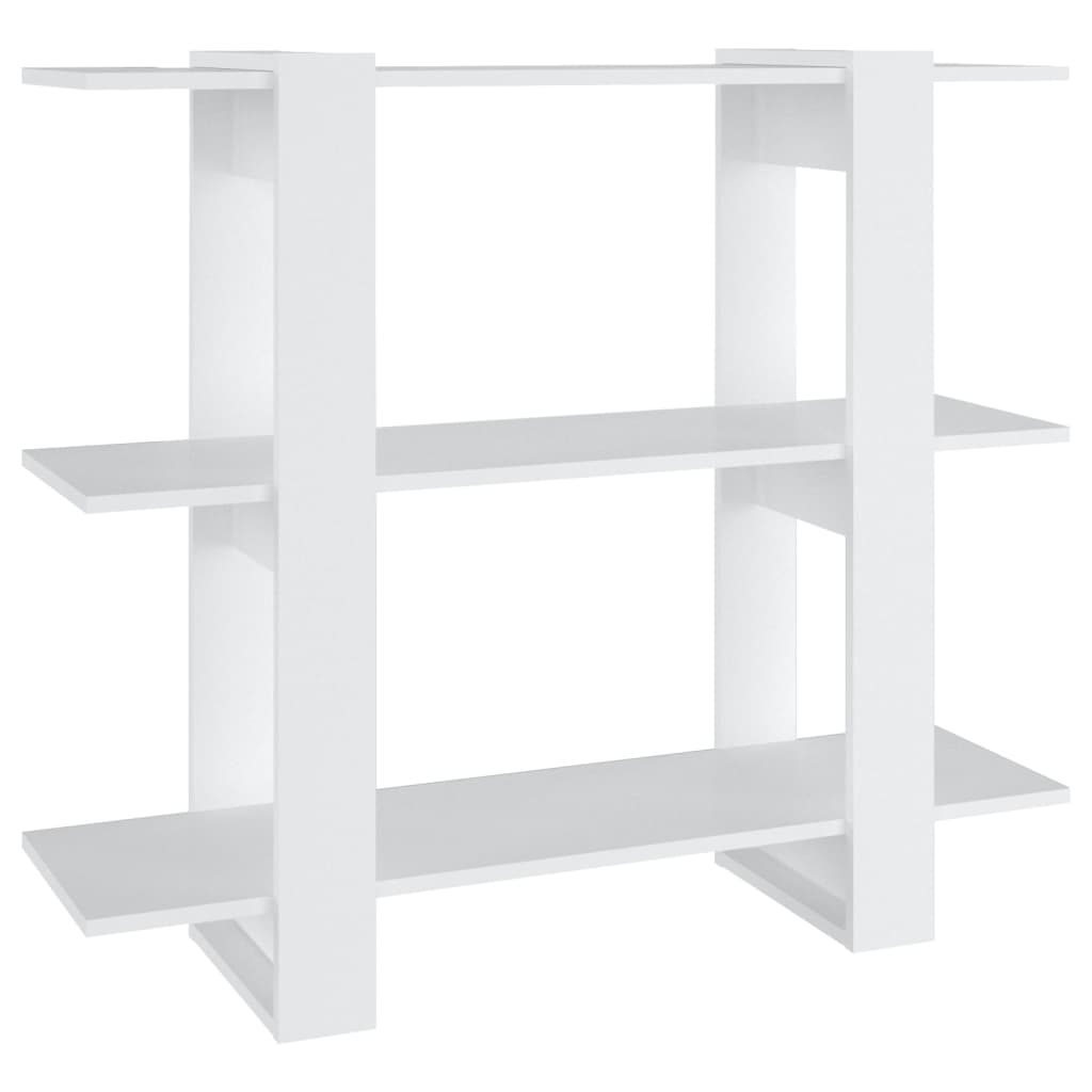Bücherregal/Raumteiler Weiß 100×30×87 cm