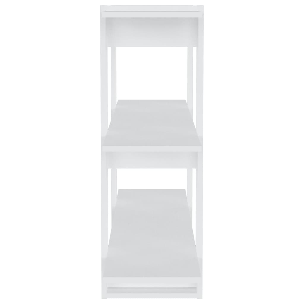 Bücherregal/Raumteiler Weiß 100×30×87 cm