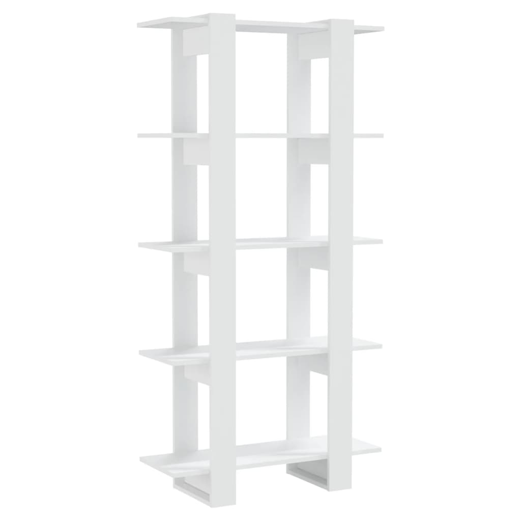 Bücherregal/Raumteiler Weiß 80x30x160 cm Holzwerkstoff