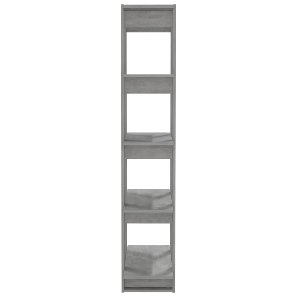 Bücherregal/Raumteiler Betongrau 80x30x160 cm Holzwerkstoff