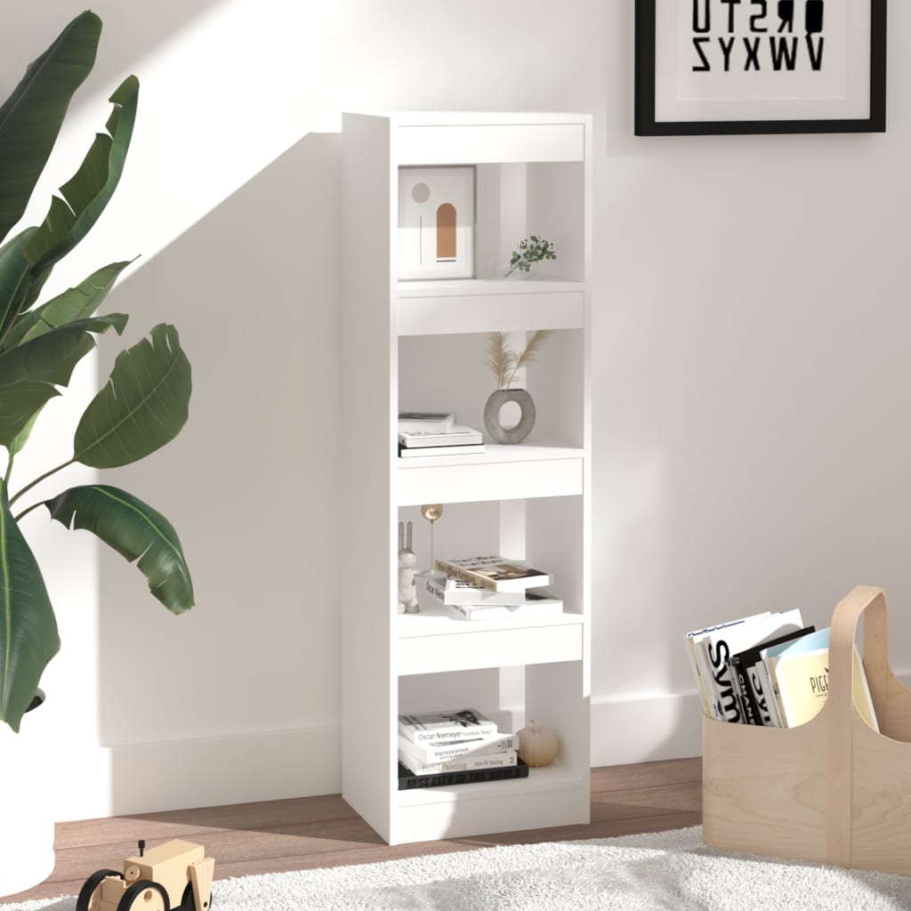 Bücherregal/Raumteiler Weiß 40x30x135 cm