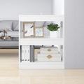 Bücherregal/Raumteiler Hochglanz-Weiß 60x30x72 cm