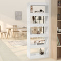 Bücherregal/Raumteiler Hochglanz-Weiß 60x30x166cm Holzwerkstoff