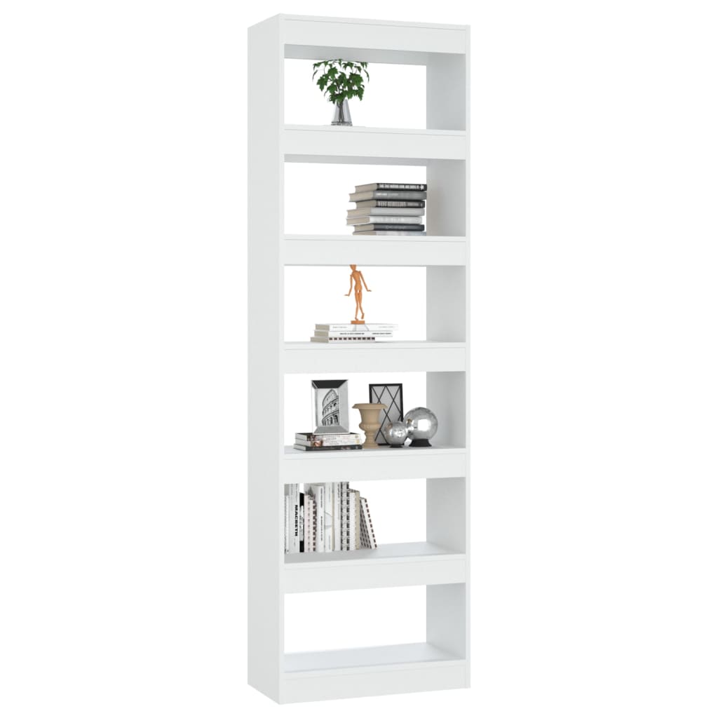 Bücherregal/Raumteiler Weiß 60x30x198 cm