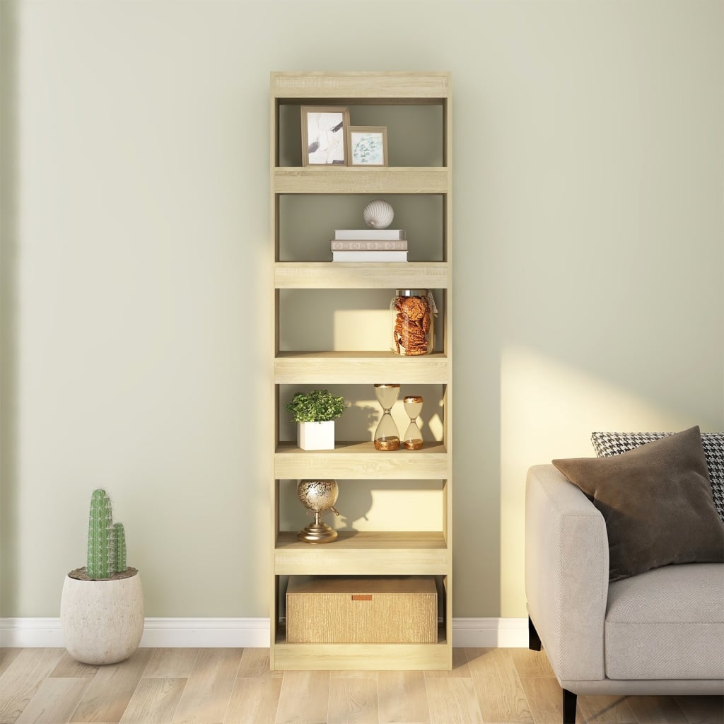 Bücherregal/Raumteiler Sonoma-Eiche 60x30x198 cm
