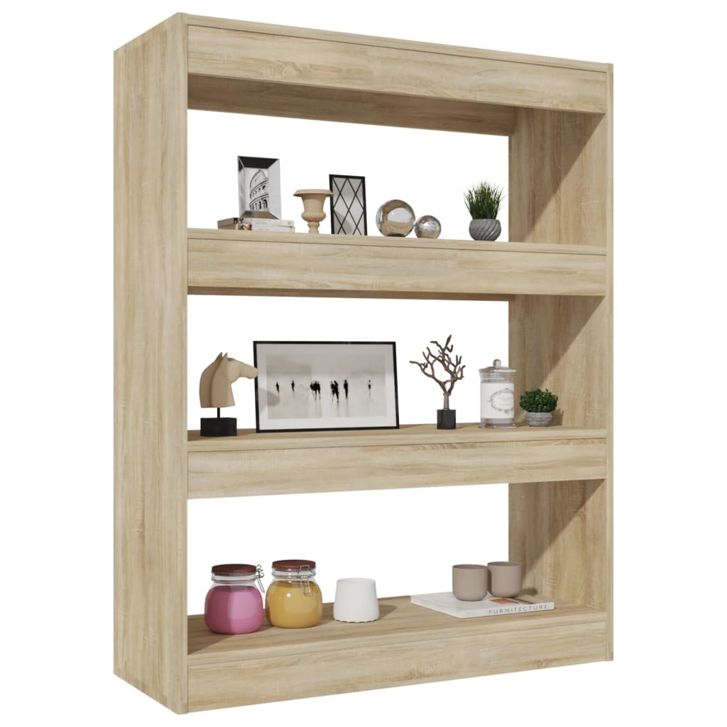 Bücherregal/Raumteiler Sonoma-Eiche 80x30x103 cm Holzwerkstoff