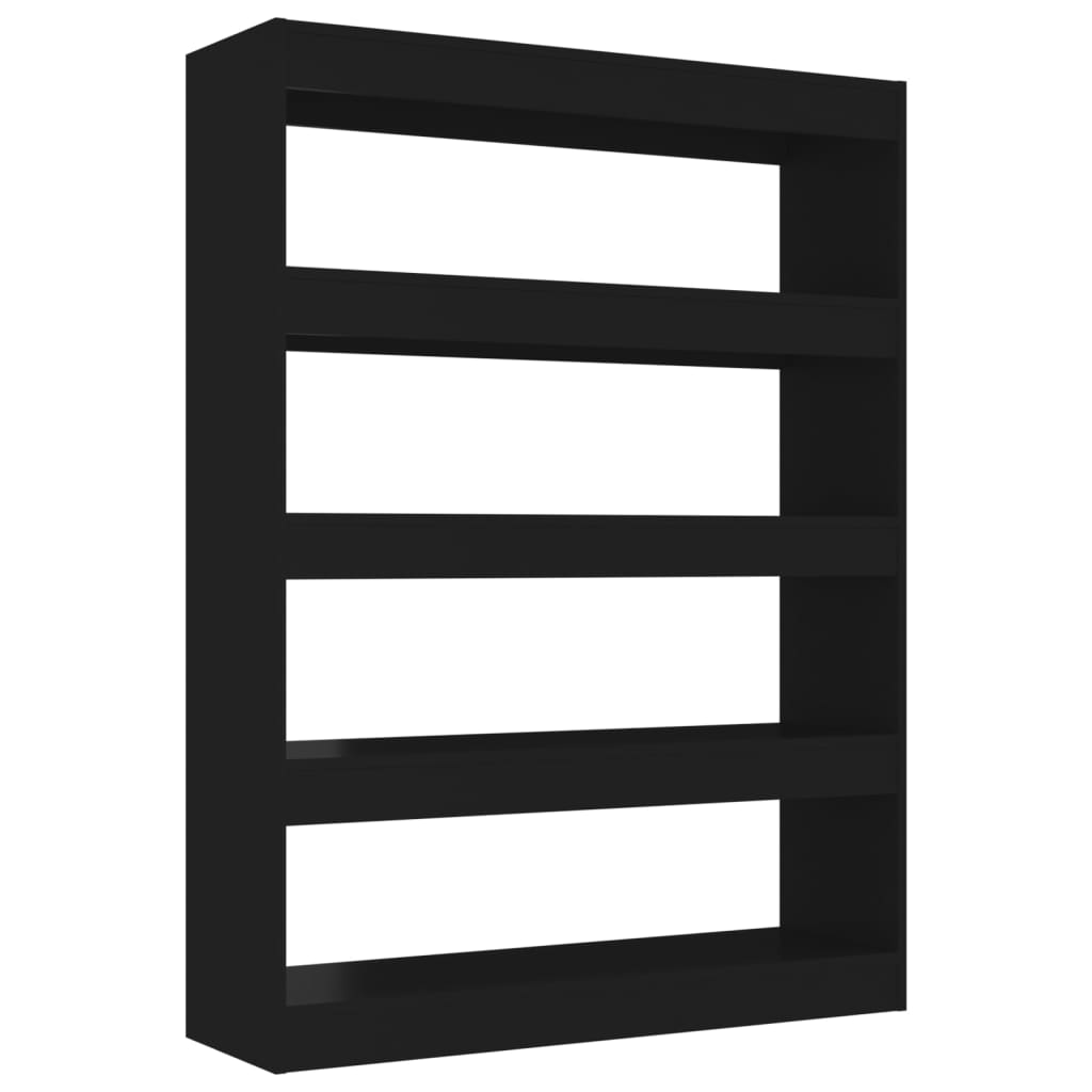 Bücherregal/Raumteiler Schwarz 100x30x135 cm
