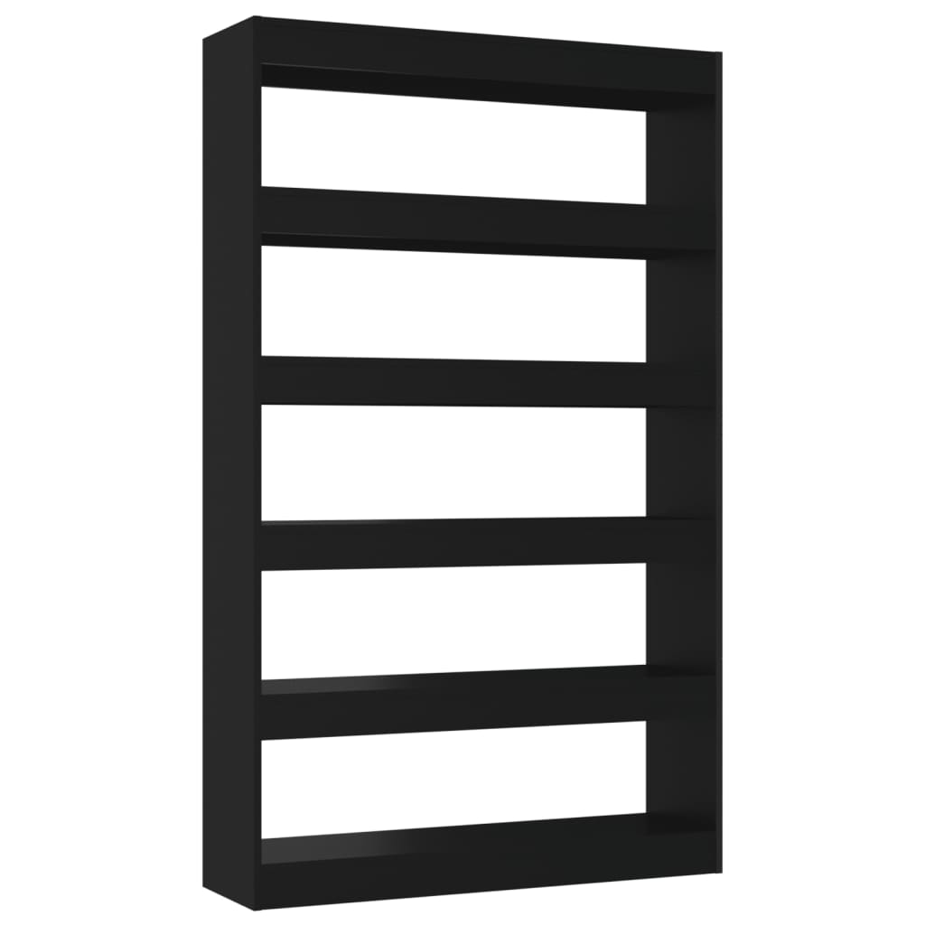 Bücherregal/Raumteiler Schwarz 100x30x166 cm