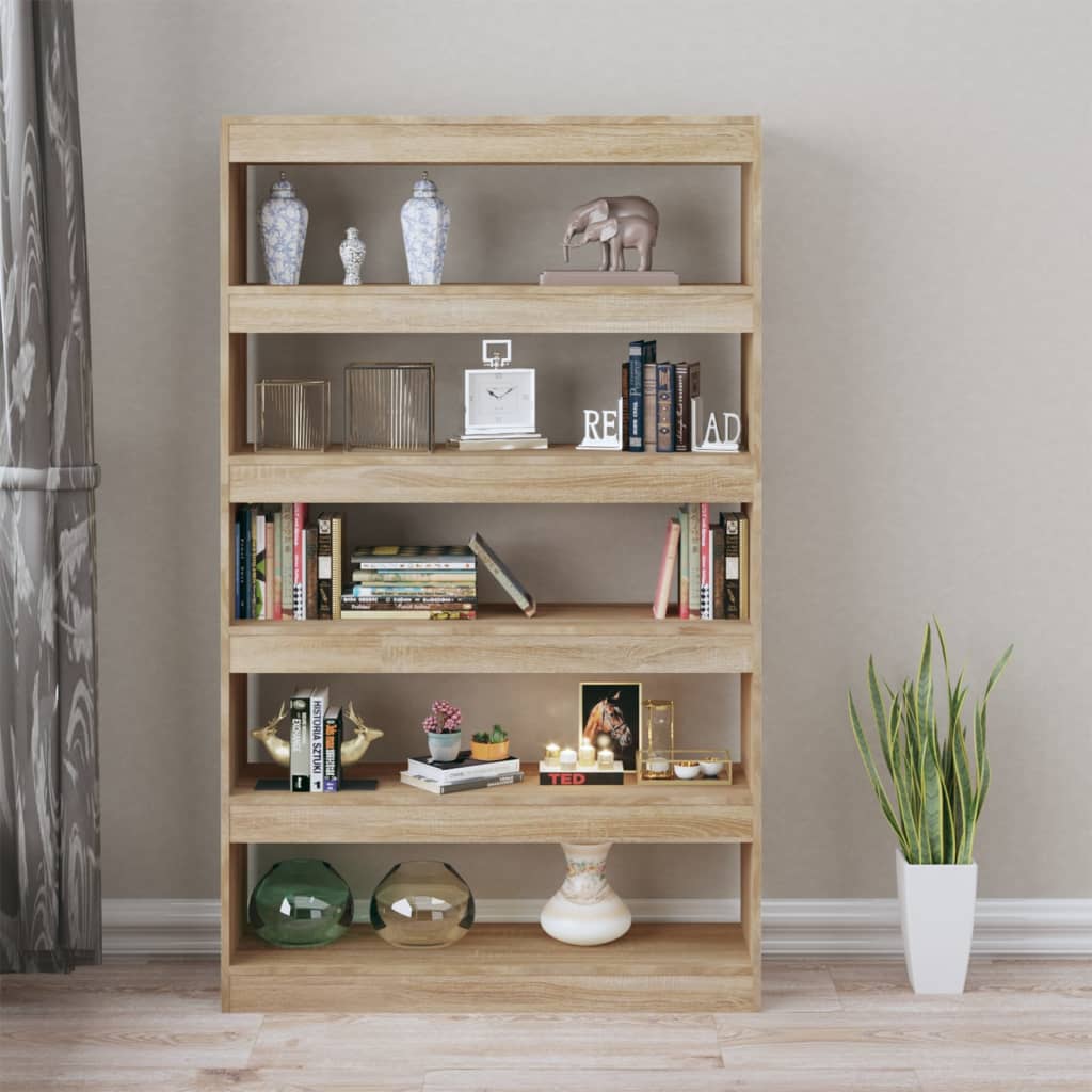 Bücherregal/Raumteiler Sonoma-Eiche 100x30x166 cm