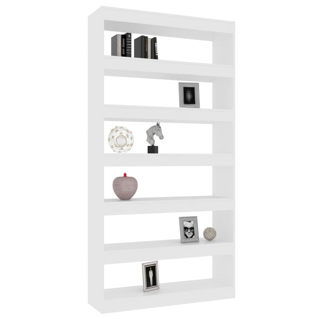 Bücherregal/Raumteiler Weiß 100×30×198 cm Holzwerkstoff