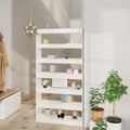Bücherregal/Raumteiler Hochglanz-Weiß 100x30x198 cm